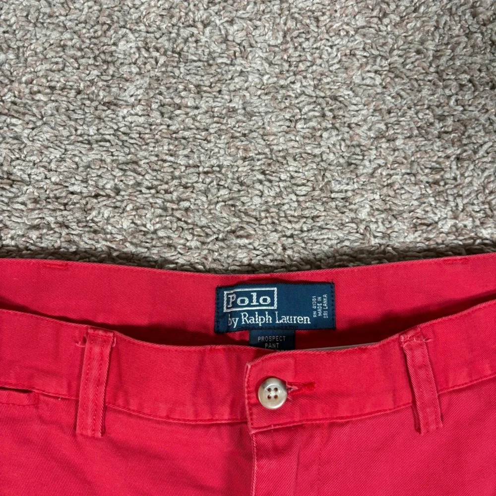 Polo Ralph Lauren Prospect Pant‎ Red Cotton Twill Chino Shorts Mens 36